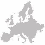 Map,Of,Europe,In,Gray,On,A,White,Background